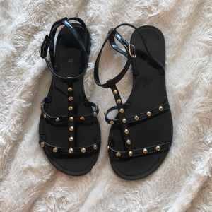 steve madden black jelly sandals